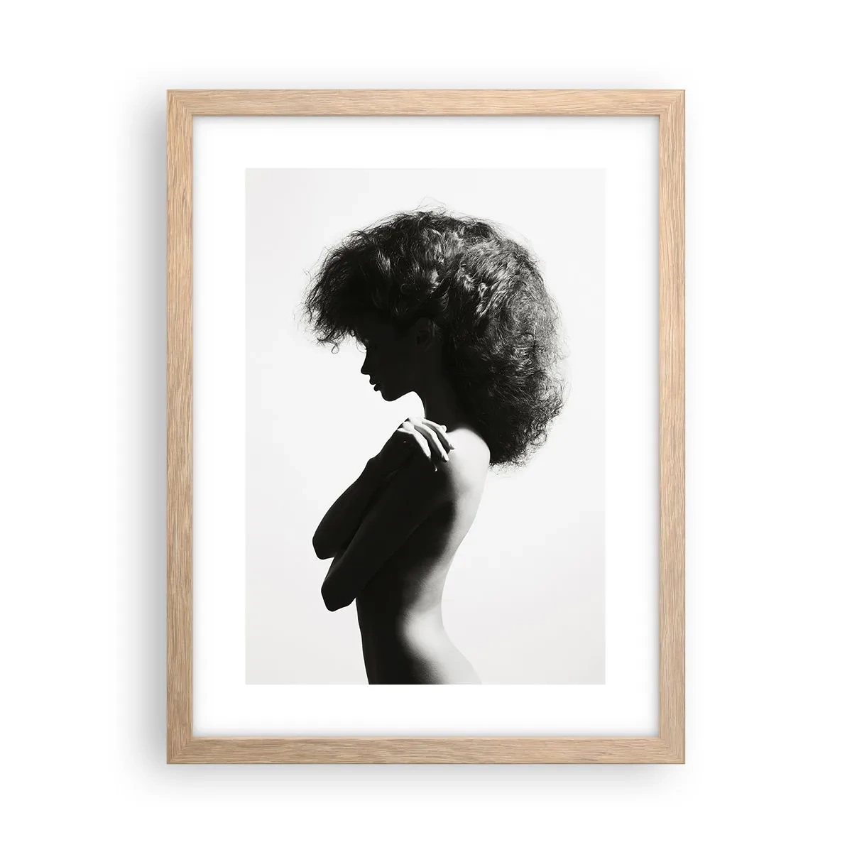 Poster în ramă de stejar deschis - Ca o floare pe o tulpină subțire - 30x40 cm
