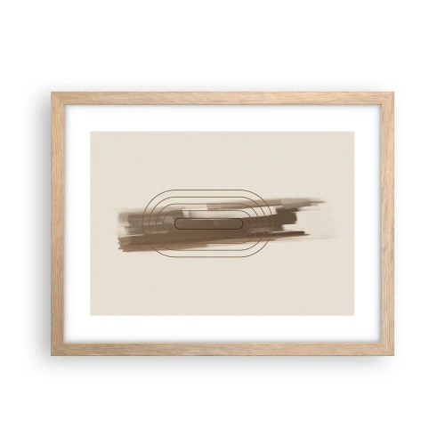 Poster în ramă de stejar deschis - O adiere de gri - 40x30 cm