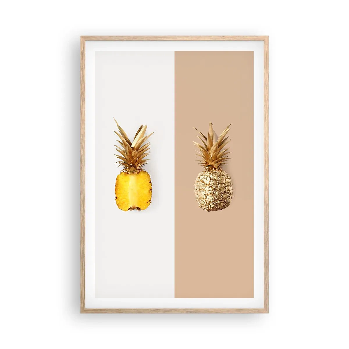 Poster în ramă de stejar deschis - Ananas de împărțit - 61x91 cm
