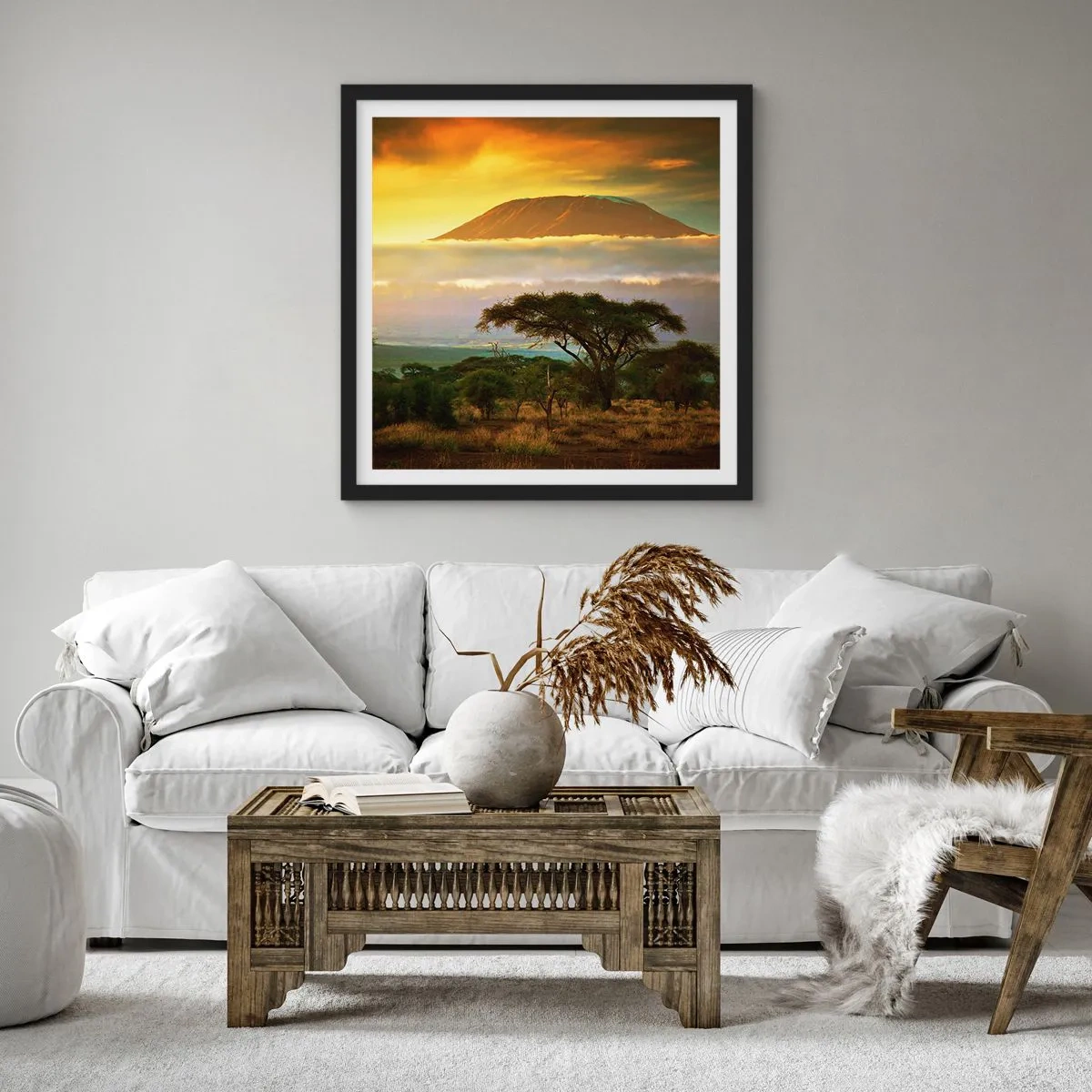 Poster în ramă neagră - Visul unui călător - 60x60 cm