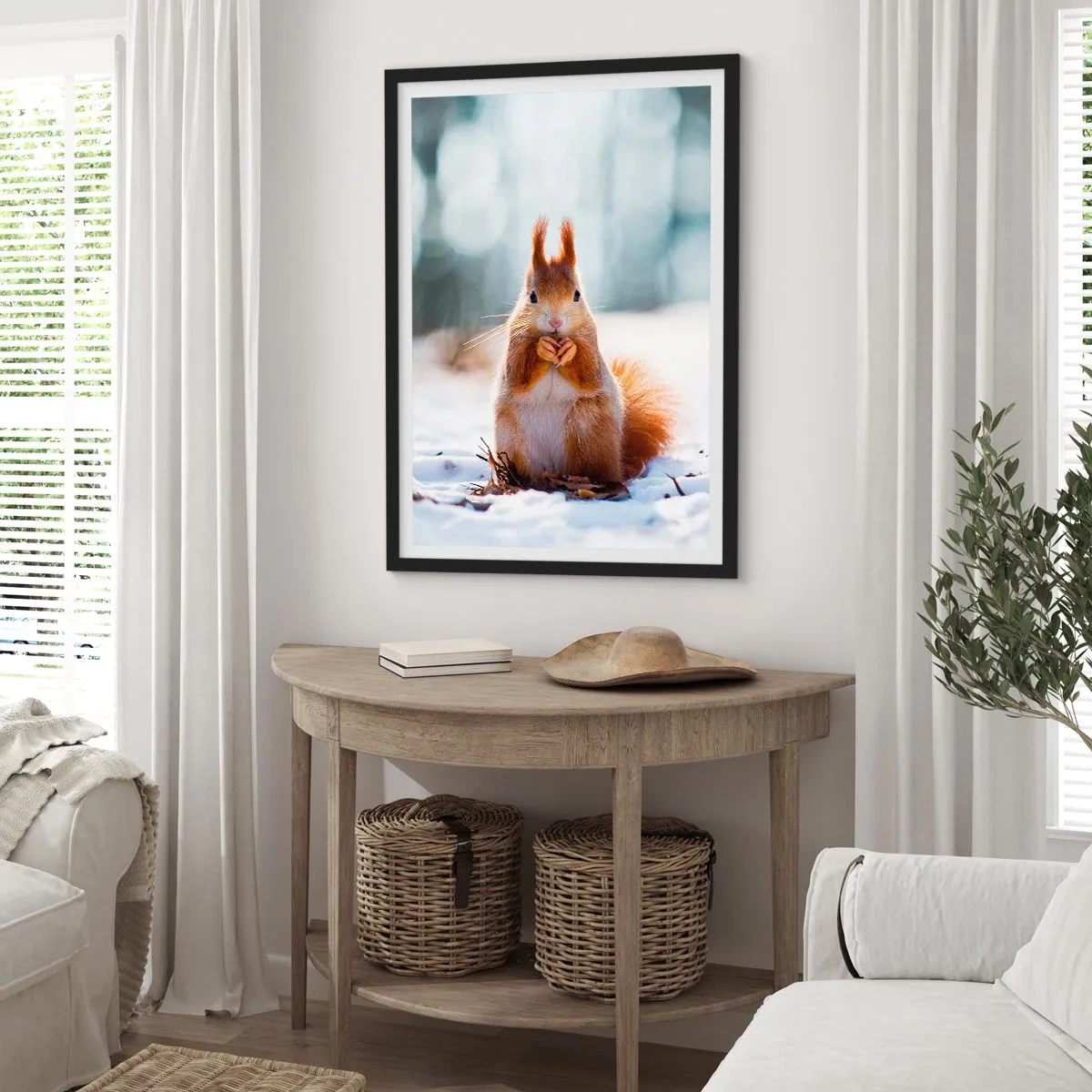 Poster în ramă neagră - Și la ce te uiți? - 70x100 cm