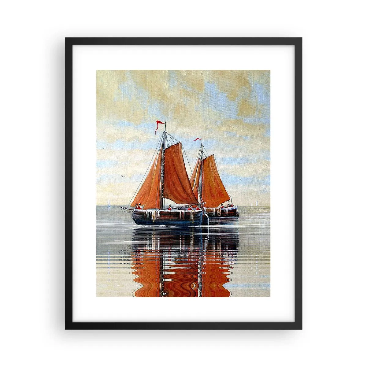 Poster în ramă neagră - Hei, marinarule, navighează... - 40x50 cm