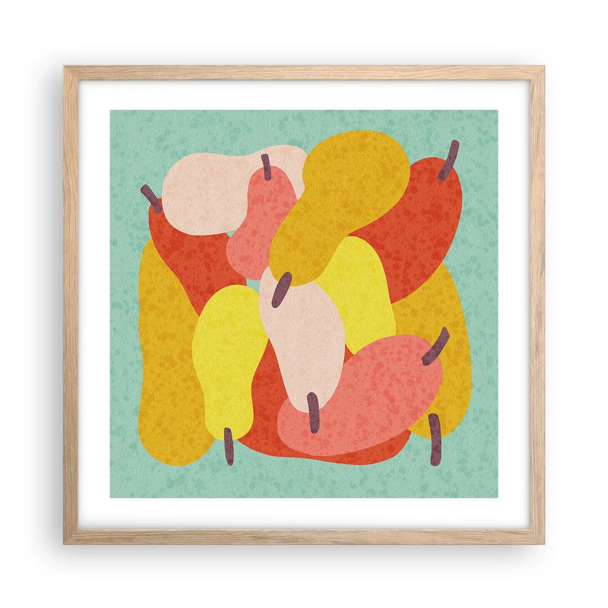 Poster în ramă de stejar deschis - Gustă soarele de vară - 50x50 cm