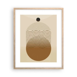 Poster în ramă de stejar deschis - Despre originea figurilor geometrice - 40x50 cm