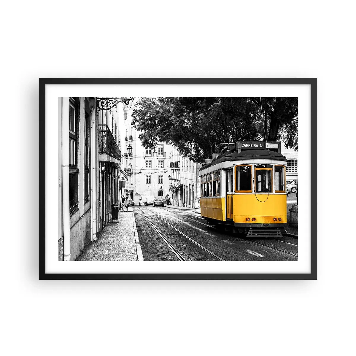 Poster în ramă neagră - Sună fado în fundal - 70x50 cm