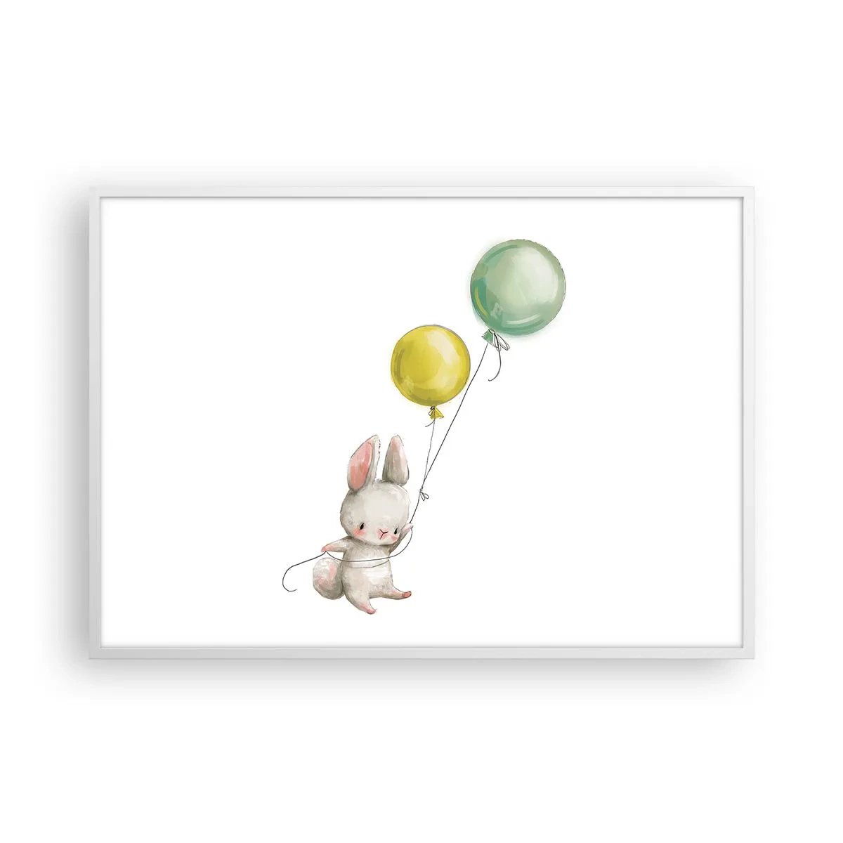 Poster în ramă albă - Voi zbura și eu! - 100x70 cm