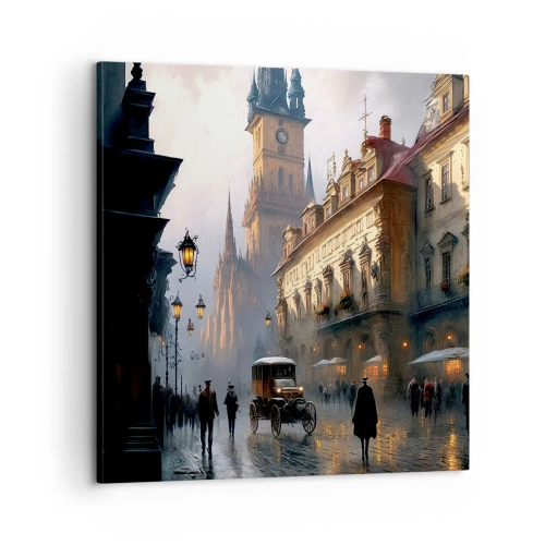 Tablou pe pânză - Magia unei seri la Praga - 60x60 cm