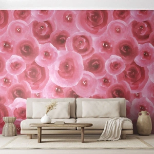 Tapet Standard Eco - Trandafiri de sus în jos - Flori, Frumuseţe, Romantism - 150x105 cm