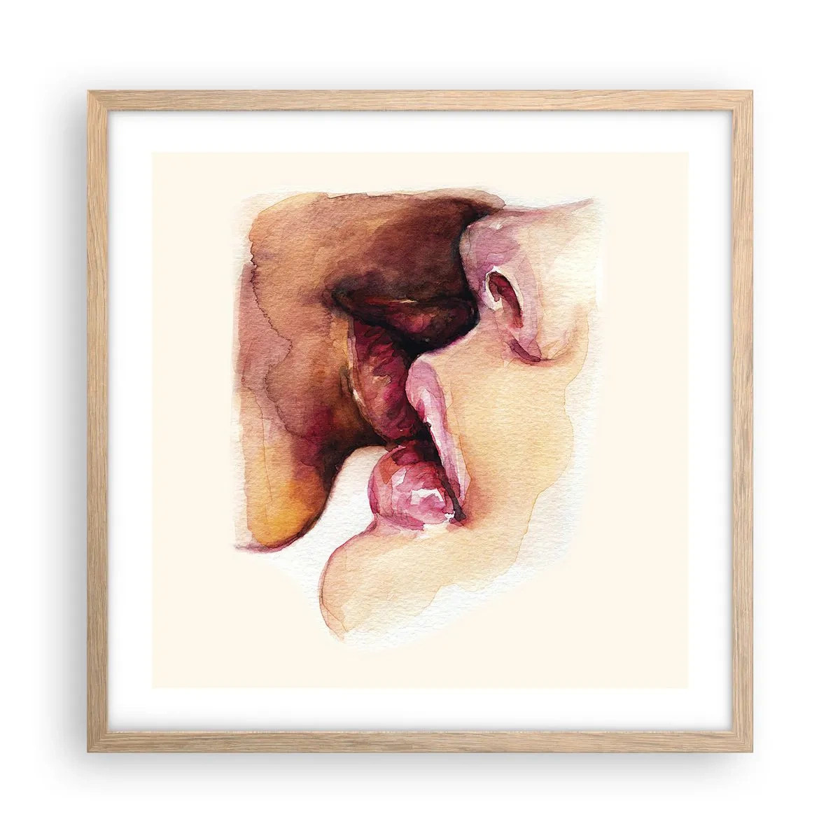 Poster în ramă de stejar deschis - Ca ziua și noaptea, ca cerul și pământul - 50x50 cm