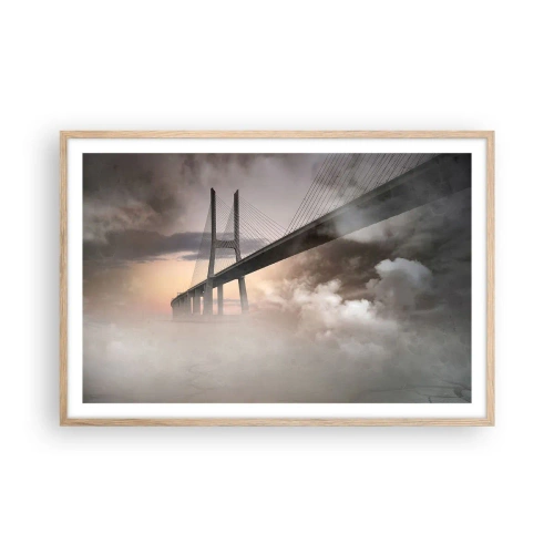 Poster în ramă de stejar deschis - Lângă un râu care nu există - 91x61 cm