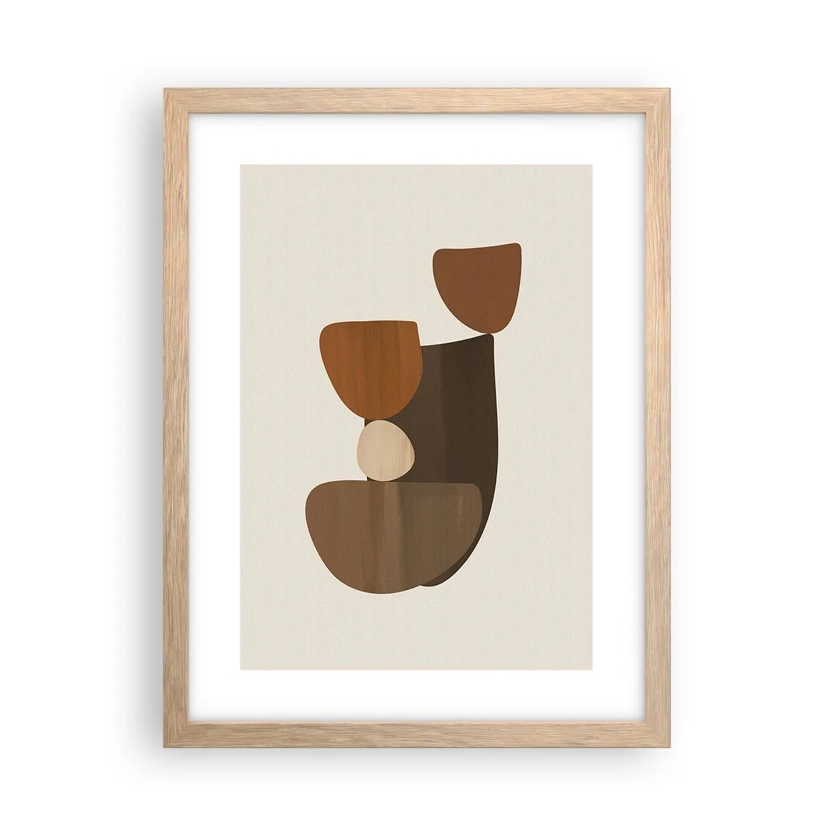 Poster în ramă de stejar deschis - Compoziție în bronz - 30x40 cm