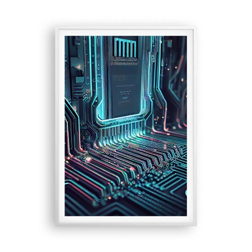 Poster în ramă albă - Iată la ce mă gândesc... - 70x100 cm