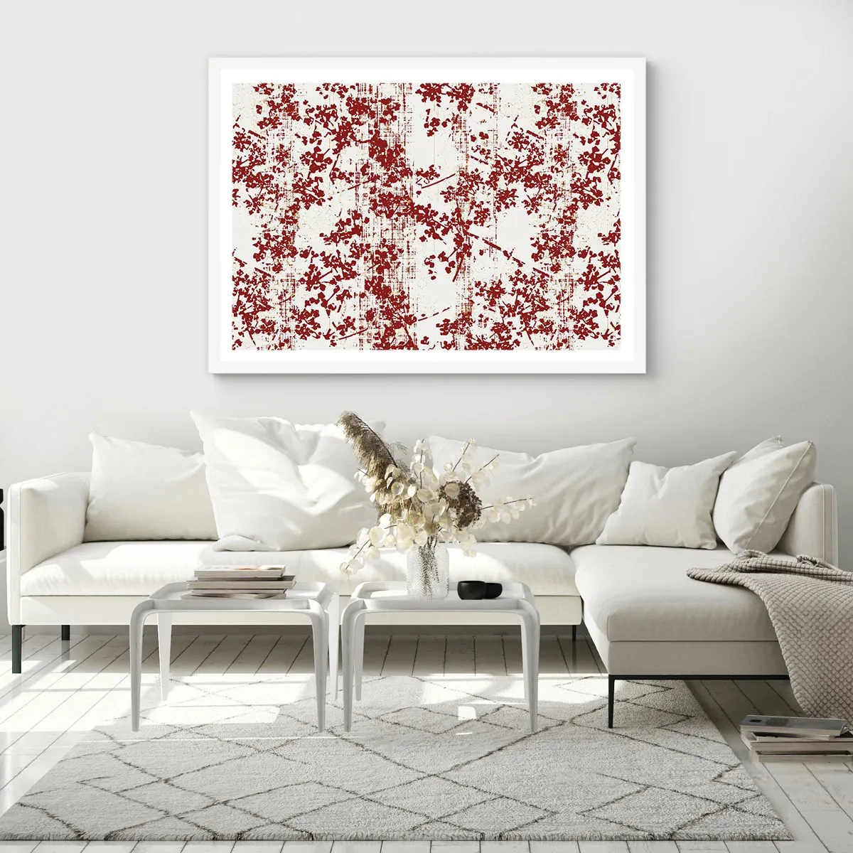 Poster în ramă albă - Ca un percal vechi - 91x61 cm