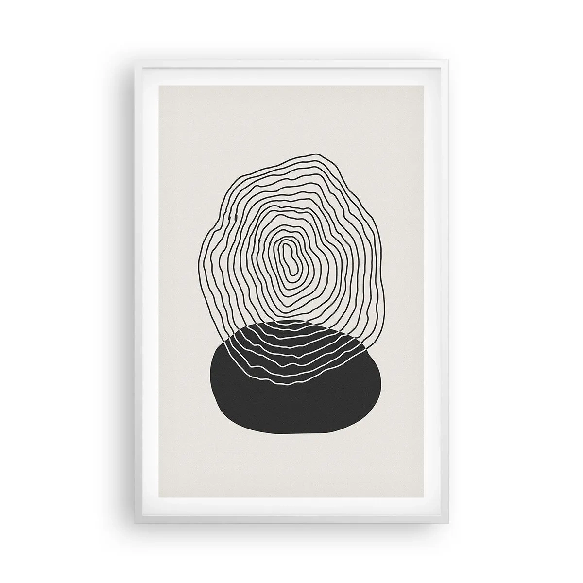 Poster în ramă albă - Persistență și vibrațiile - 61x91 cm