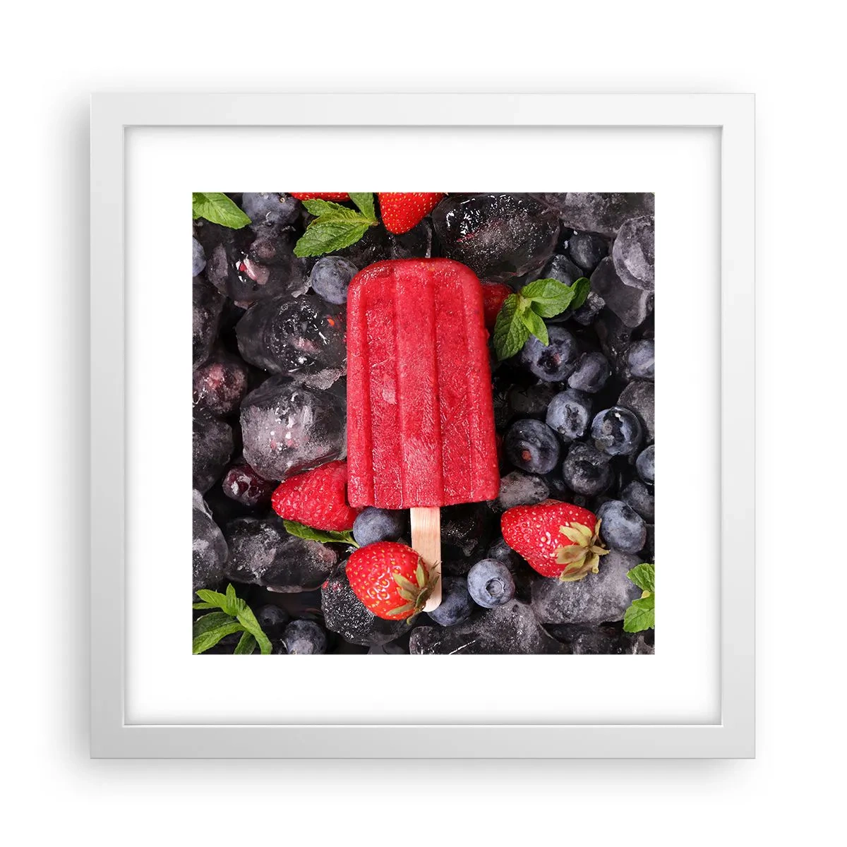 Poster în ramă albă - Umbra unei veri fierbinți - 30x30 cm