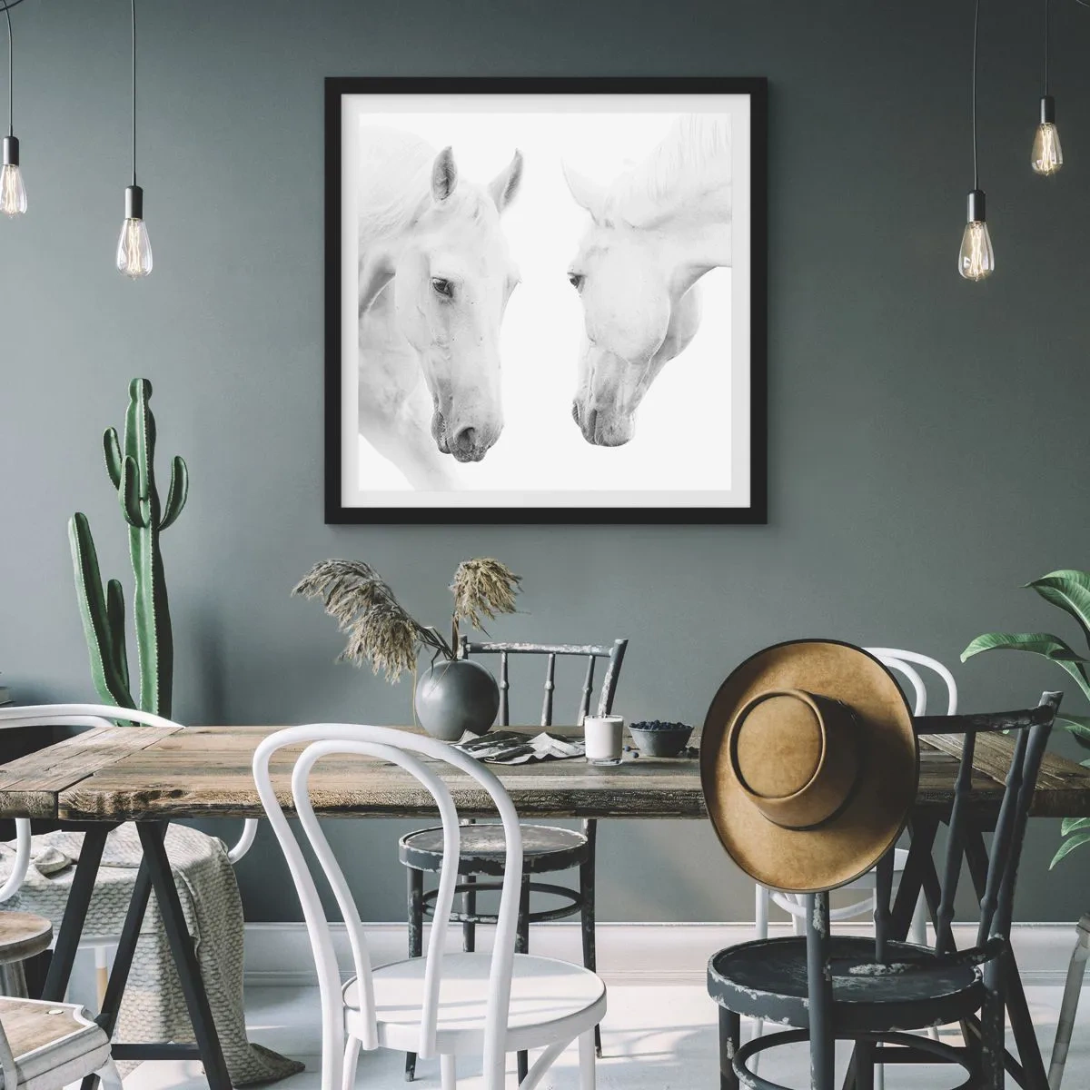 Poster în ramă neagră - Este aceasta o prietenie...? - 40x40 cm