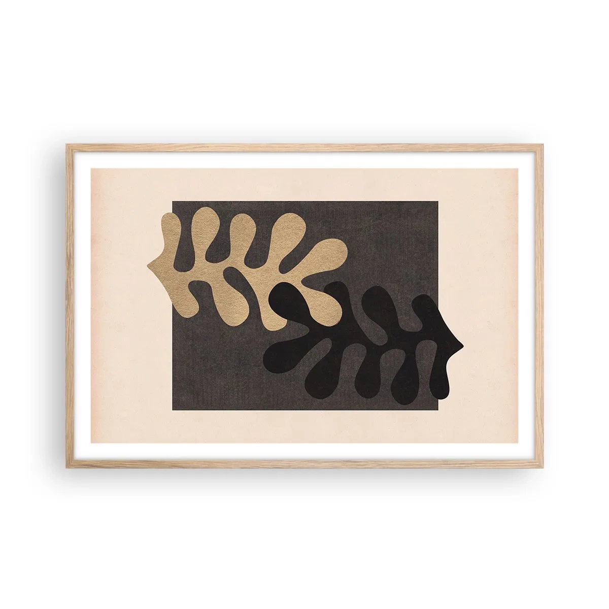 Poster în ramă de stejar deschis - Absență și completare - 91x61 cm