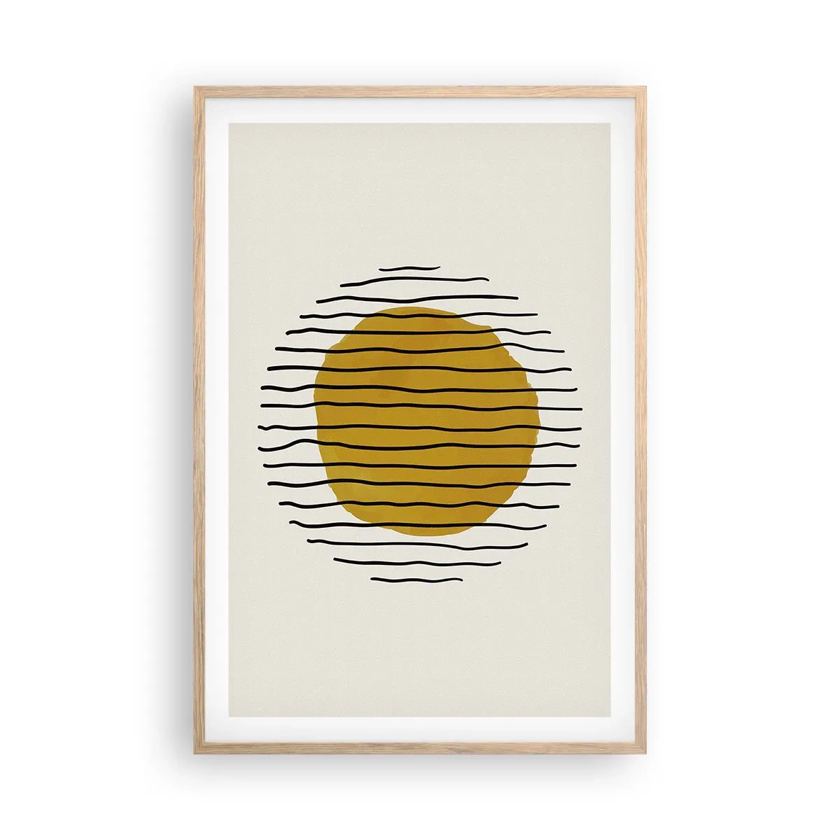 Poster în ramă de stejar deschis - Abstracție tremurândă de căldură - 61x91 cm