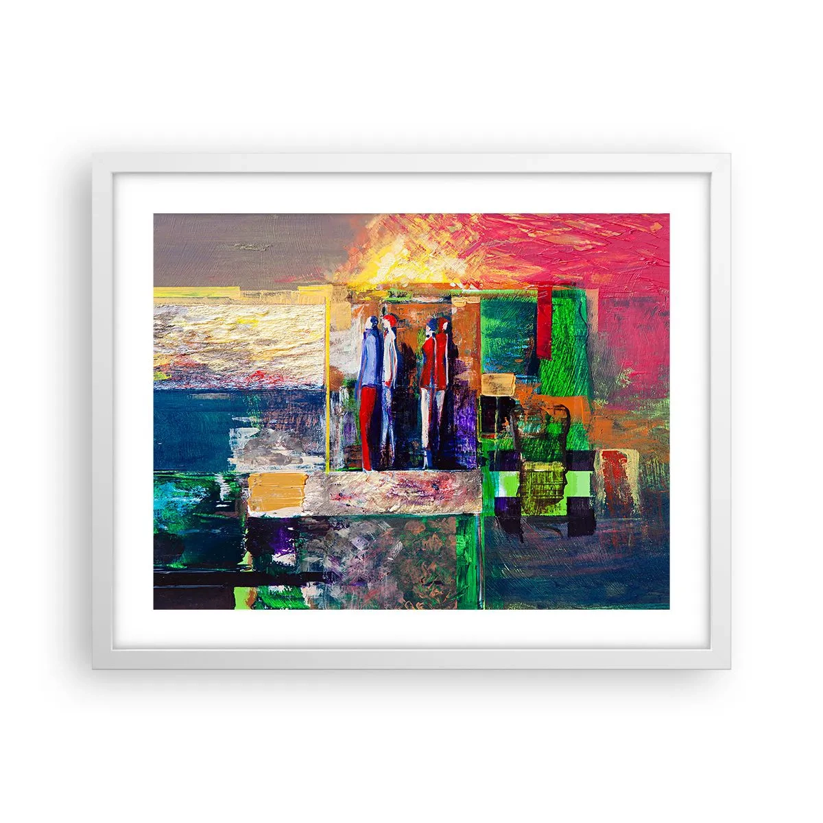 Poster în ramă albă - Relații și emoții - 50x40 cm