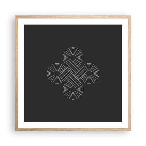 Poster în ramă de stejar deschis - În spirit celtic - 60x60 cm