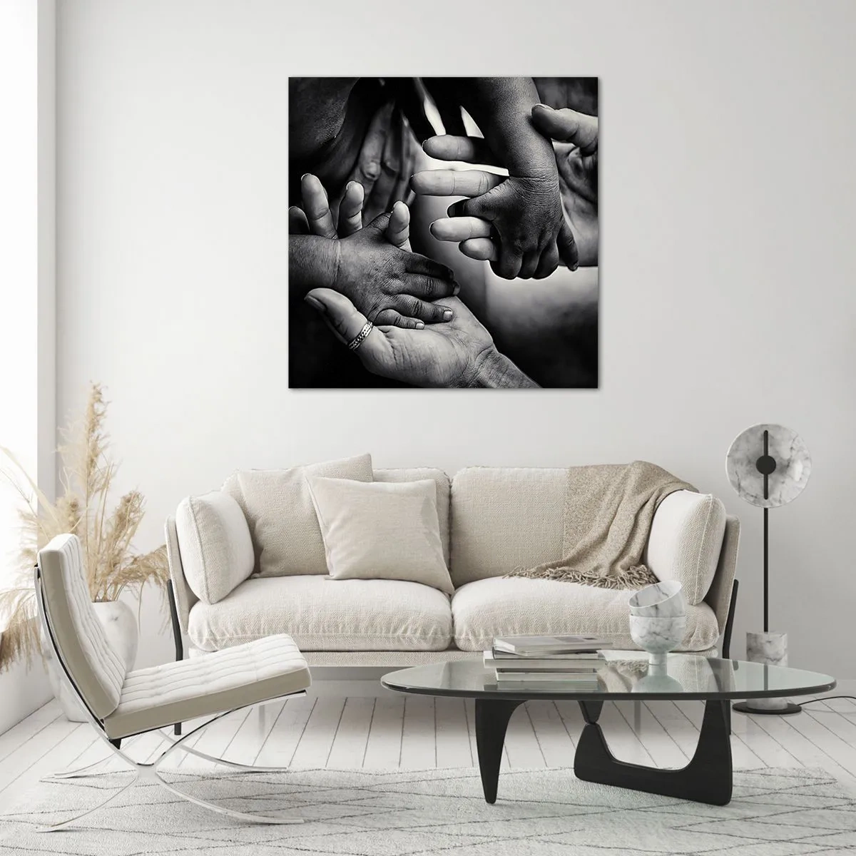 Tablou pe sticlă - A fi om - 50x50 cm