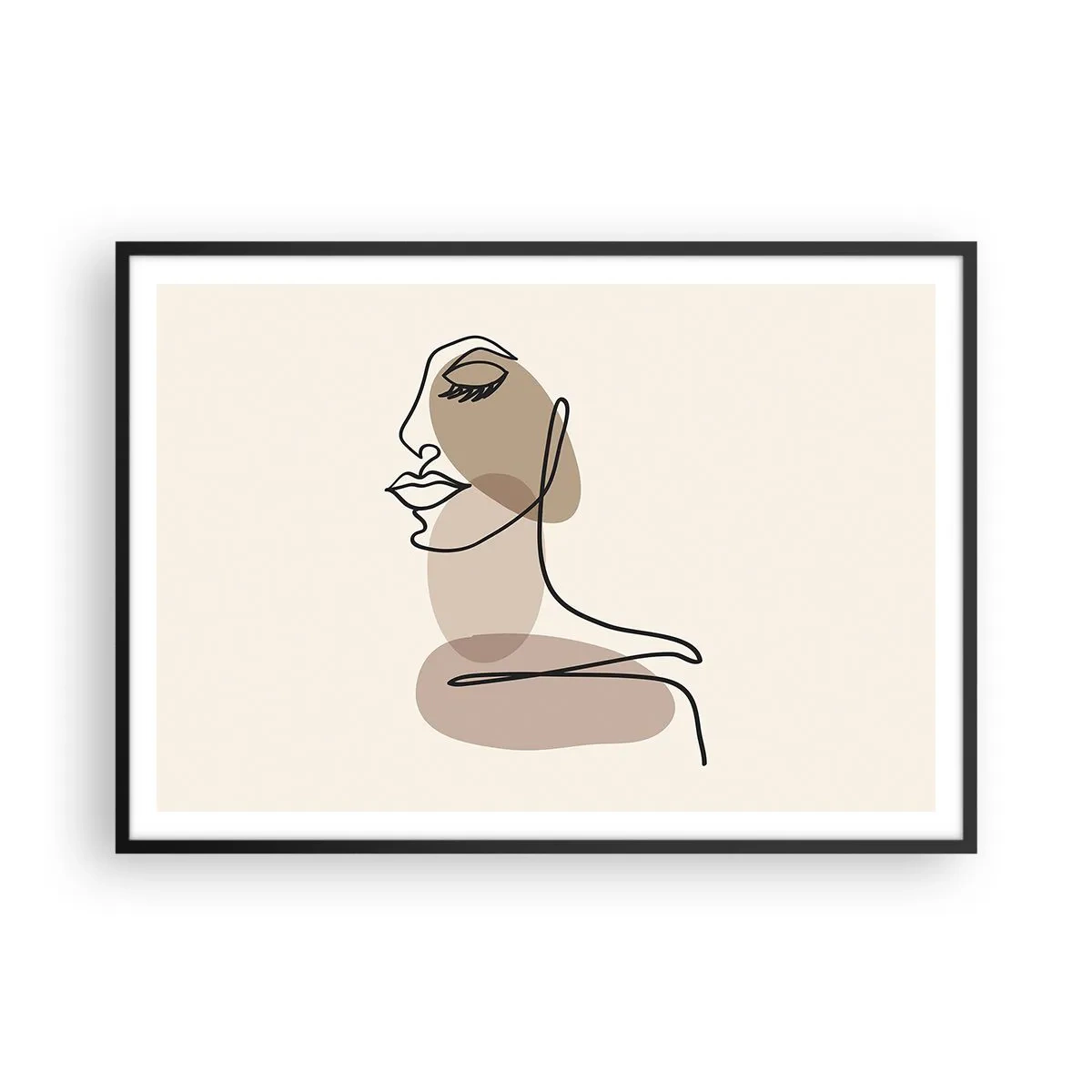 Poster în ramă neagră - O anumită linie de frumusețe - 100x70 cm
