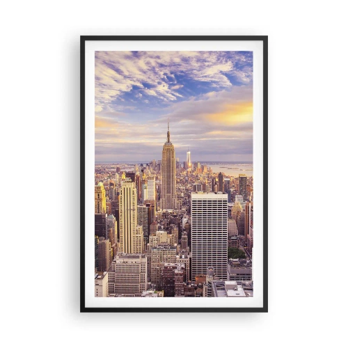 Poster în ramă neagră - Ajungeți la nori înșiși - 61x91 cm