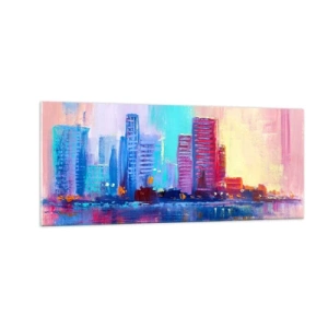 Tablou pe sticlă - Scăldate în culoare - 100x40 cm