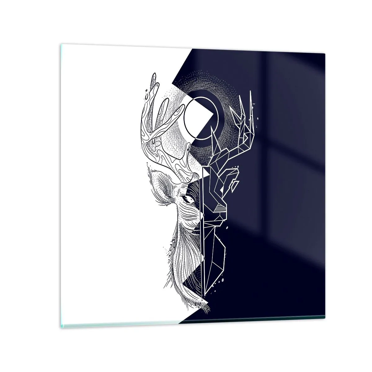 Tablou pe sticlă - Lupta și unitatea contrariilor - 50x50 cm