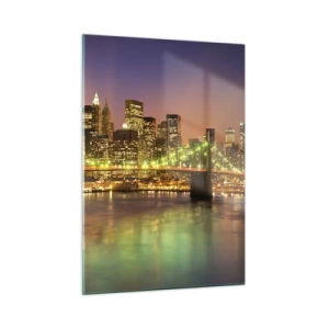 Tablou pe sticlă - Lumina nu se stinge niciodată aici - 50x70 cm