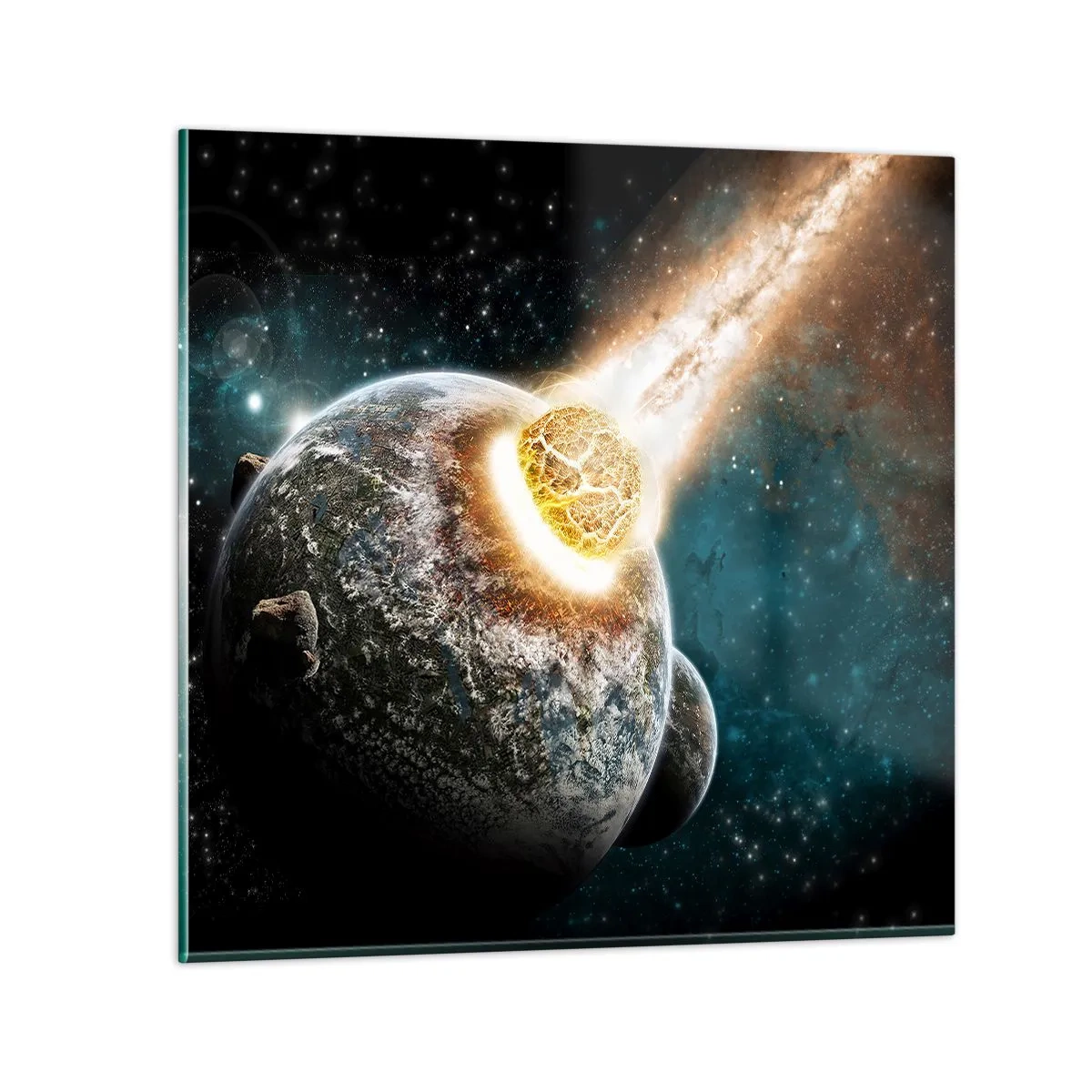 Tablou pe sticlă - Anihilare sau naștere? - 60x60 cm