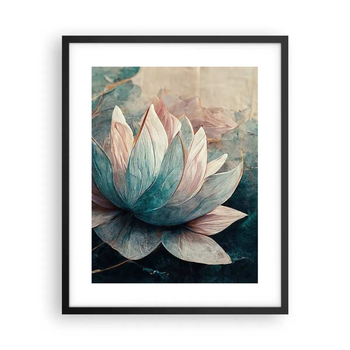 Poster în ramă neagră - Stele de lac - 40x50 cm