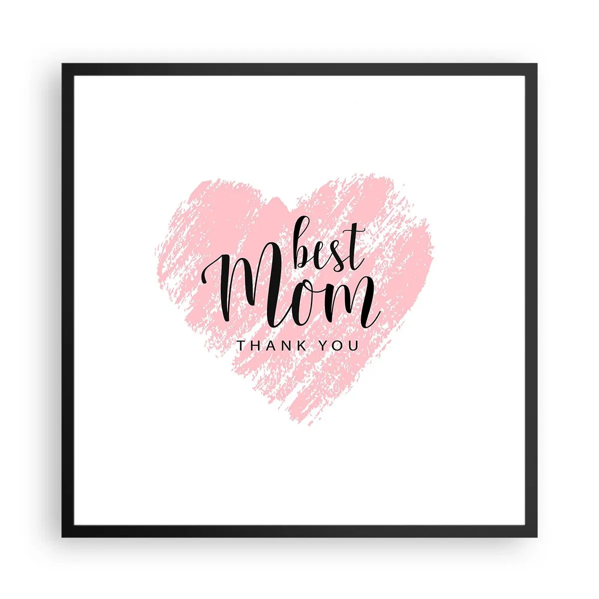 Poster în ramă neagră - Întotdeauna la momentul potrivit - 60x60 cm