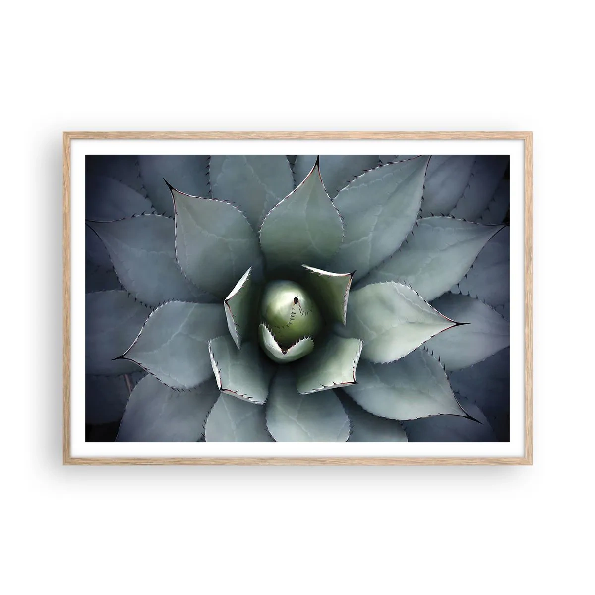 Poster în ramă de stejar deschis - Momește și avertizează - 100x70 cm