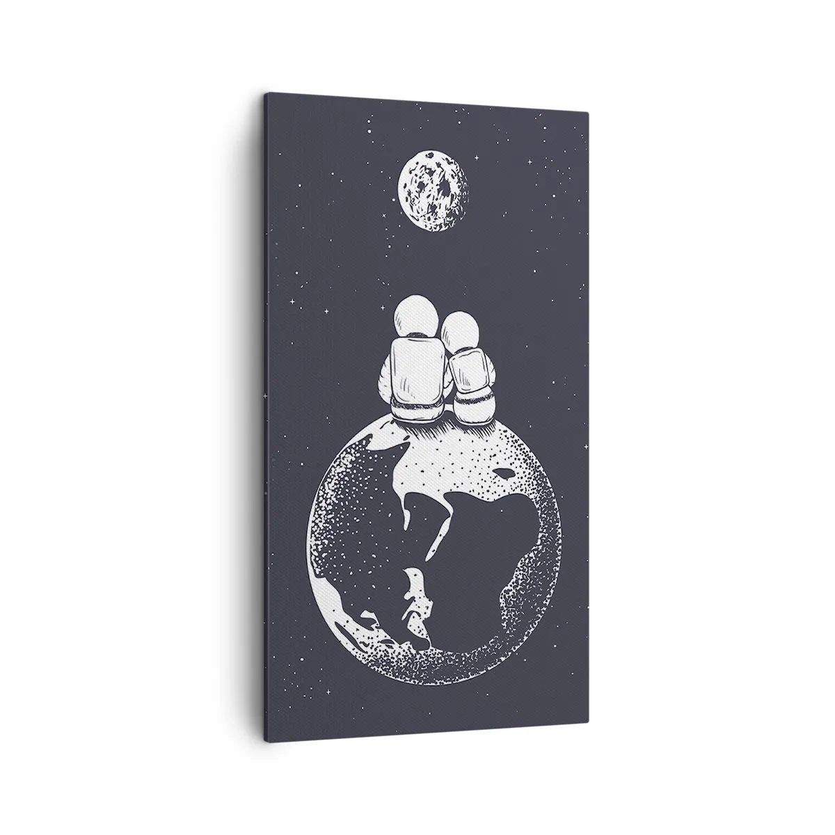 Tablou pe pânză - Poveste cosmică de dragoste - 45x80 cm