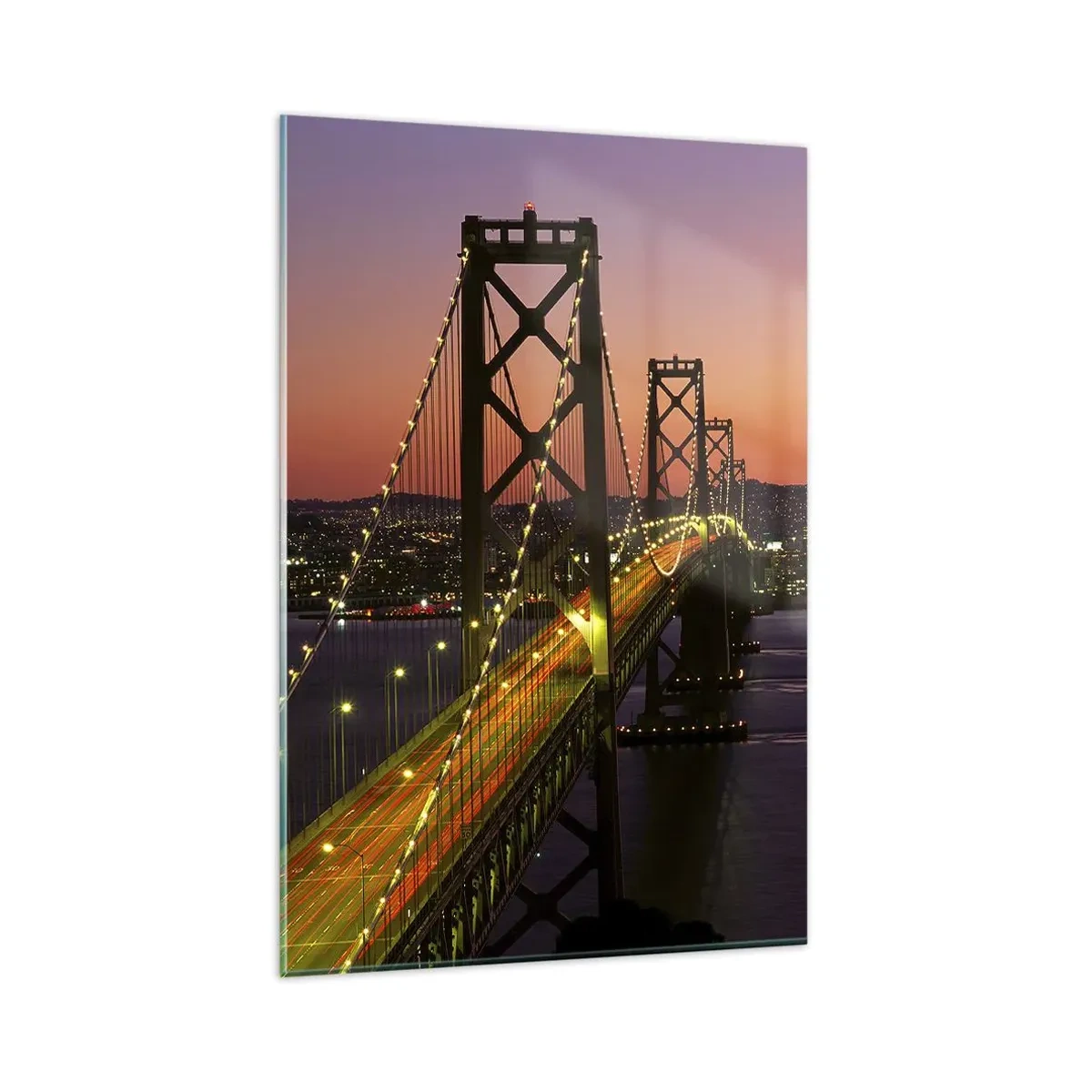 Tablou pe sticlă - O seară în mov - 80x120 cm