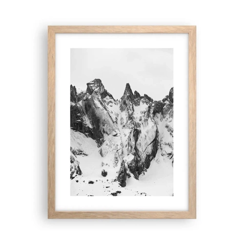 Poster în ramă de stejar deschis - Amenințarea crestei de granit - 30x40 cm