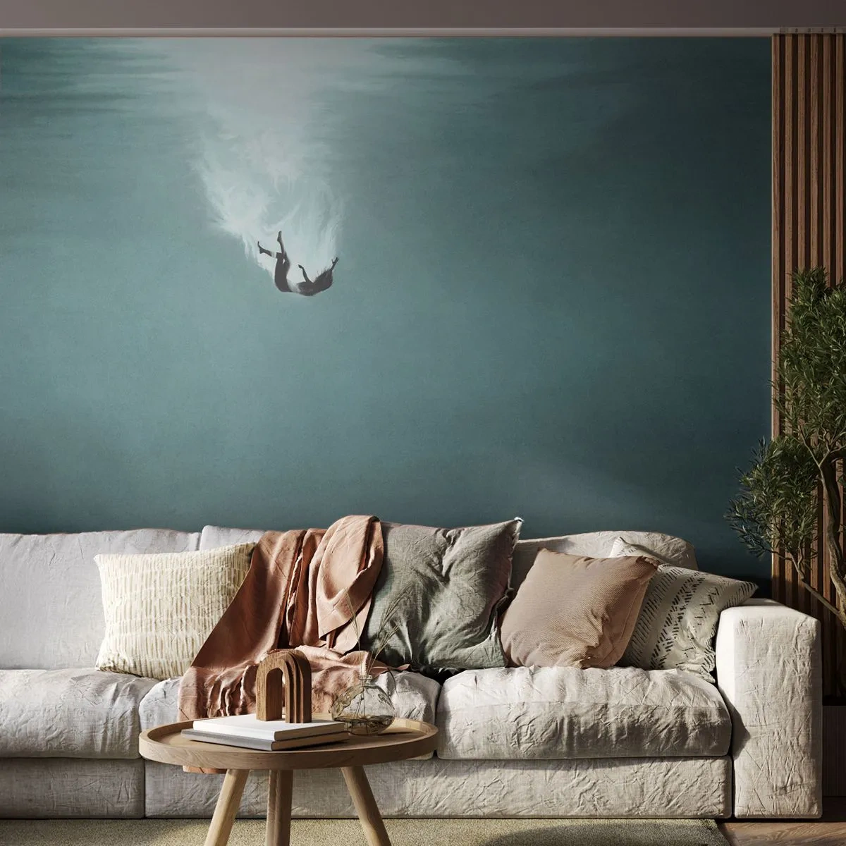 Tapet Standard Eco - În îmbrățișarea oceanului - Apă, Minimalism, Sub apă - 400x280 cm