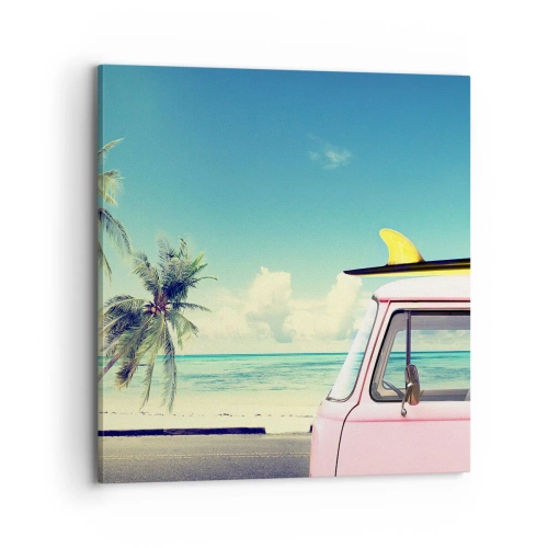 Tablou pe pânză - Să înceapă vacanța - 70x70 cm
