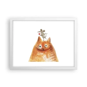 Poster în ramă albă - Paradoxurile iubirii - 40x30 cm