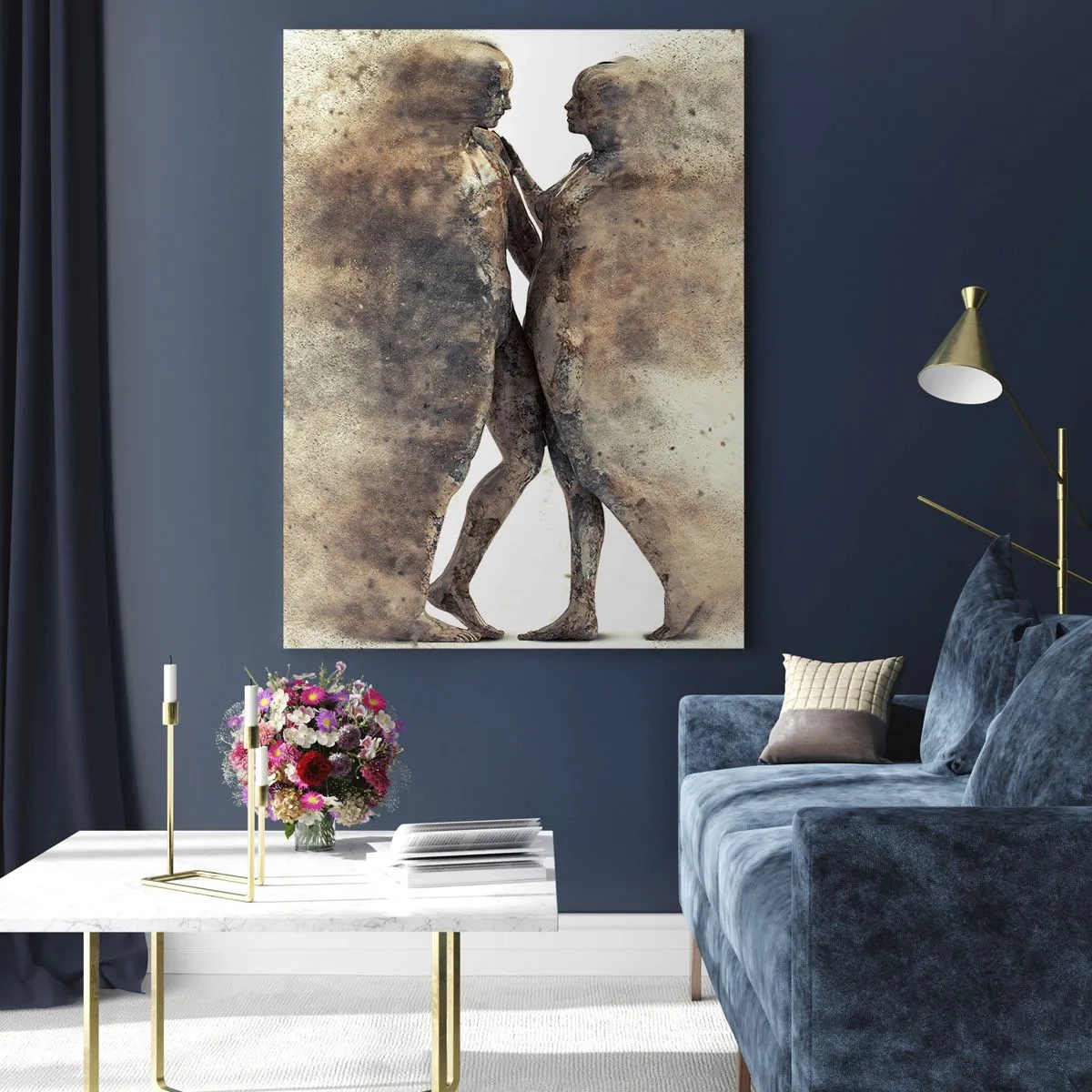 Tablou pe sticlă - Din praf s-au ridicat la iubire - 70x100 cm