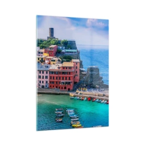 Tablou pe sticlă - Orașul mediteraneean magic - 50x70 cm
