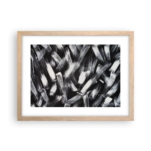 Poster în ramă de stejar deschis - Abstracție în spirit industrial - 40x30 cm