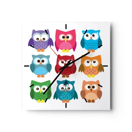 Ceas de perete - Ceas pe sticlă - Diferențele pot fi amuzante - 40x40 cm