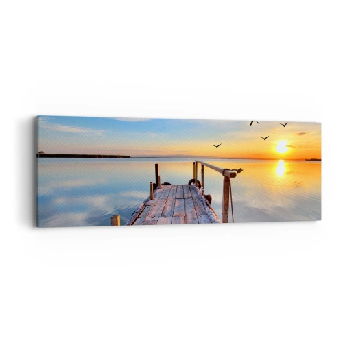 Tablou pe pânză - Mergând înainte spre soare - 90x30 cm