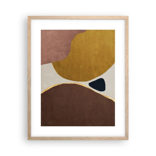 Poster în ramă de stejar deschis - Abstracție - un loc în spațiu - 40x50 cm
