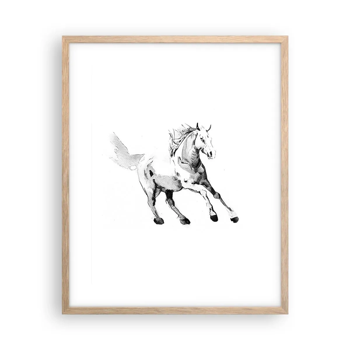 Poster în ramă de stejar deschis - Suflet neîmblânzit - 40x50 cm