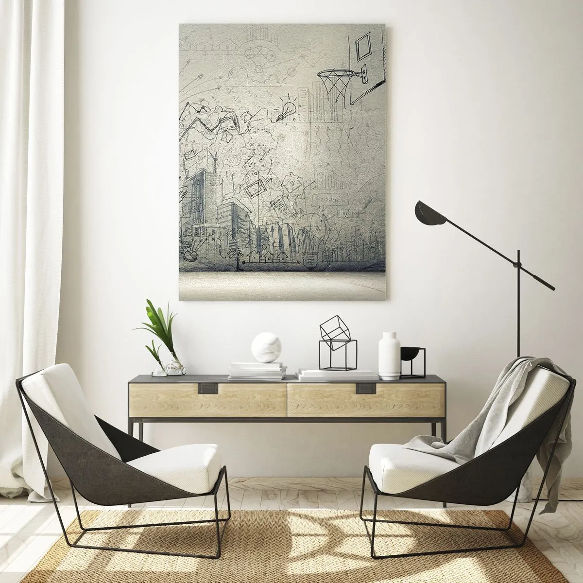 Tablou pe sticlă - Minunata mea viață de oraș - 50x70 cm