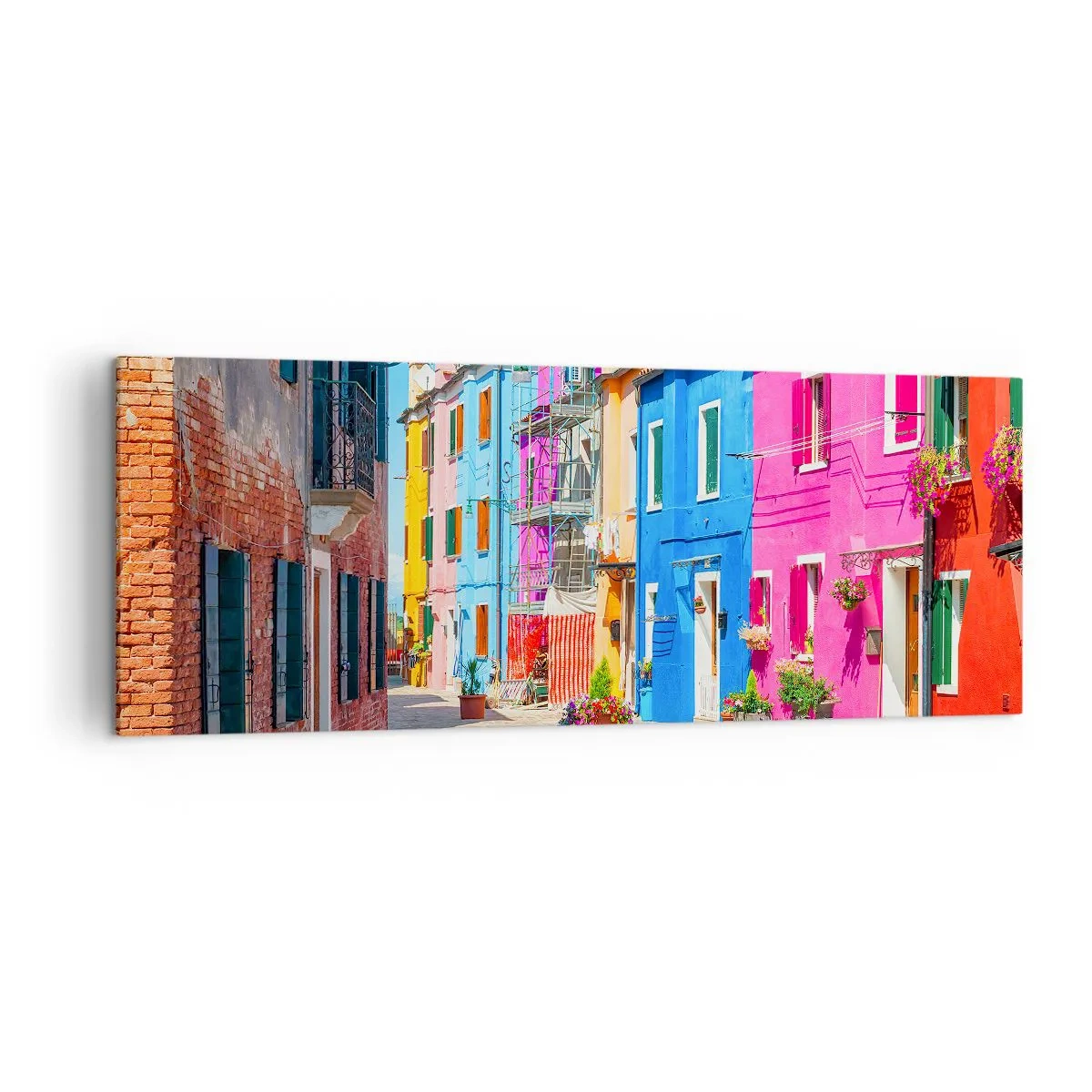 Tablou pe pânză - Orașul "Sub papagali" - 140x50 cm