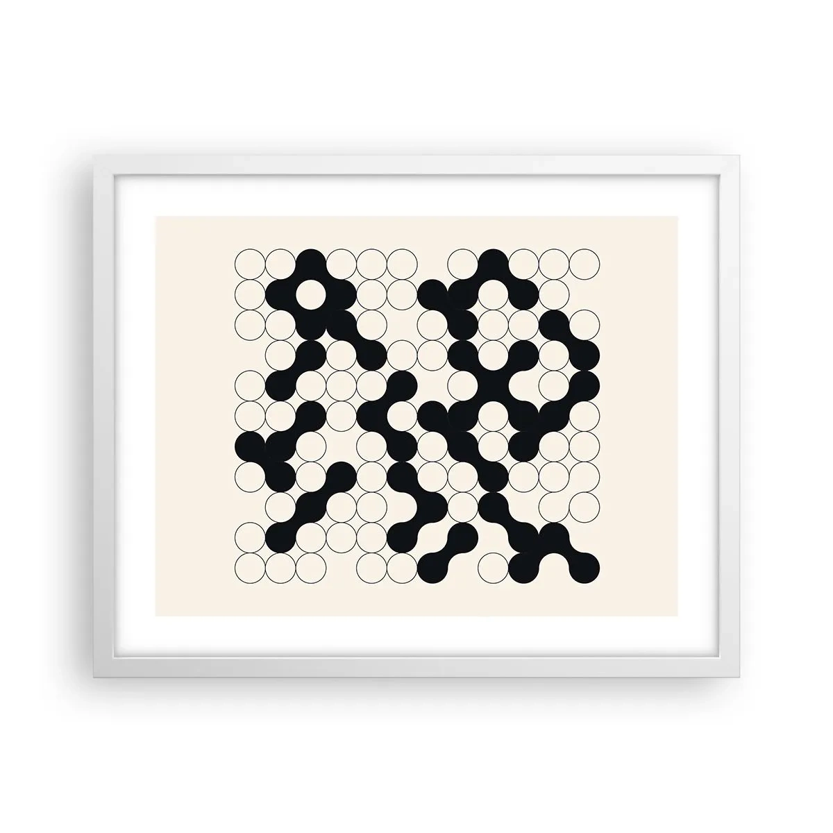 Poster în ramă albă - Joc chinezesc - o variație - 50x40 cm